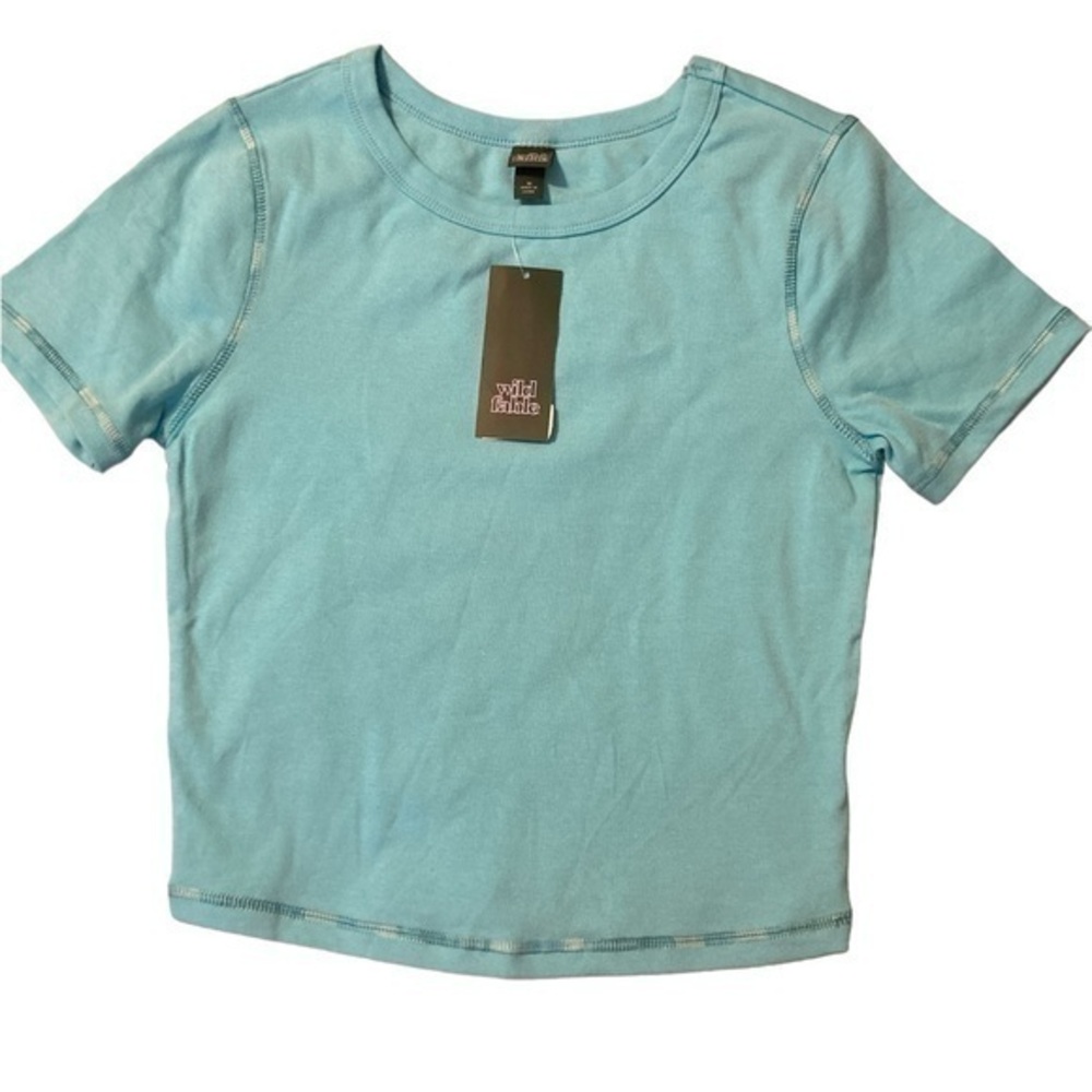 Wild Fable Teal Crop Tee stretchy NWT cropped